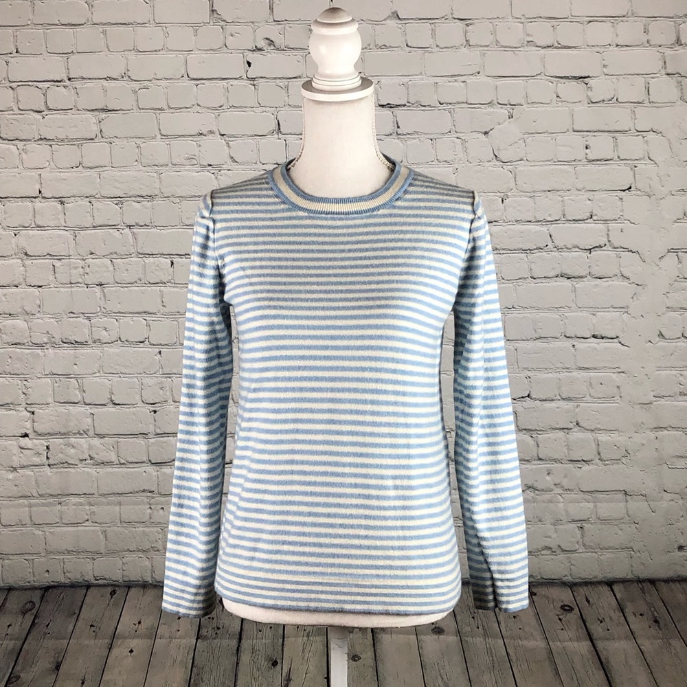 J Crew Microstripe Teddie sweater Size M